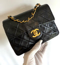 🌸日本中古品代購 CHANEL羊皮黑金CF MINI方胖子鏈條包 | 預訂約2-3星期 娉婷貿易公司 Exquisite Beauty Trading Company