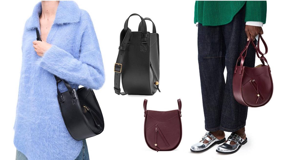 🌸法國代購 LOEWE Hammock Slice bag in shiny calfskin Black | 預訂 付款後起計一個月左右到港((PM報價))