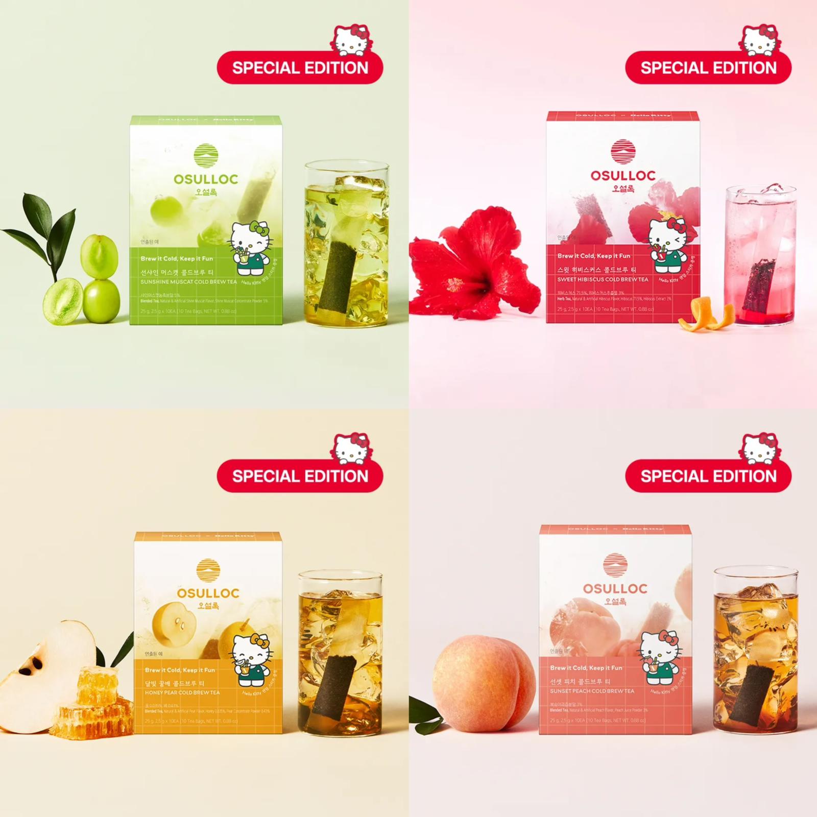 20/10截🌸韓國最受歡迎的茶葉品牌 OSULLOC 濟州茶包韓國專門店 x Hello Kitty SPECIAL EDITION 🏆TOP 4🏆 隨機附贈一張光面貼紙 | 預訂約3-4星期
