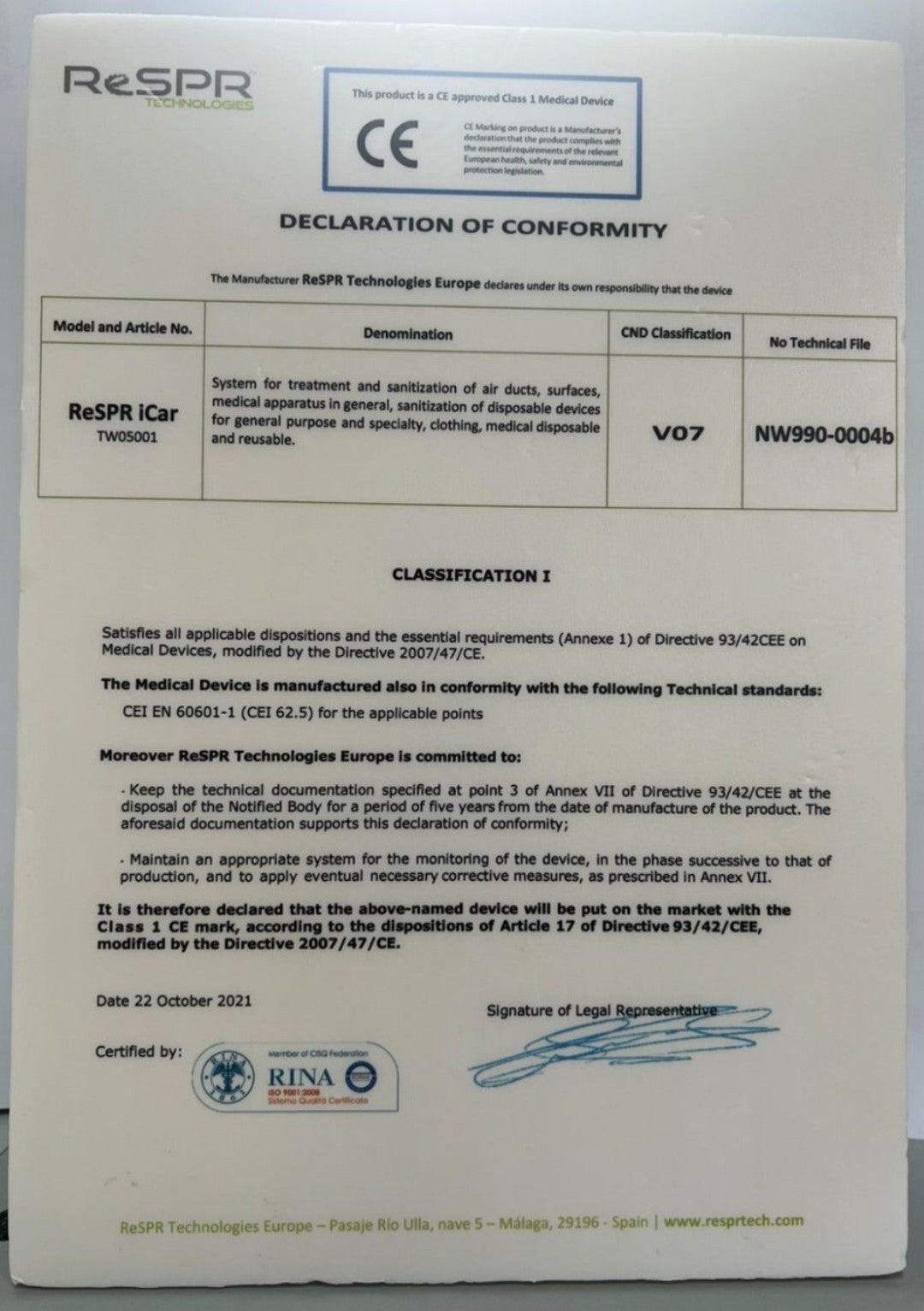 【24小時網站自助下單】🌸🪭新春團購活動🪭ReSPR iCAR® 車用空氣淨化器 | 預訂約4月初至中