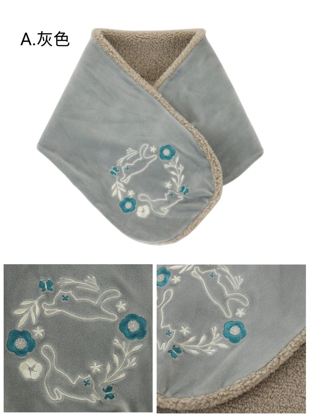 10月21日截🌸 🇯🇵日本直送✈️🟡日本 刺繡貓咪頸巾🟡 | 預訂約11月尾至12月初