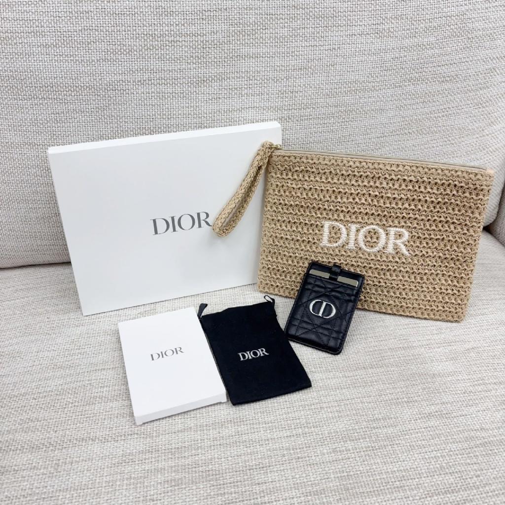 🌸最新款🔥🔥Dior Beauty 編織手拿袋 x 限定手機貼鏡子套裝 | 預訂約2星期