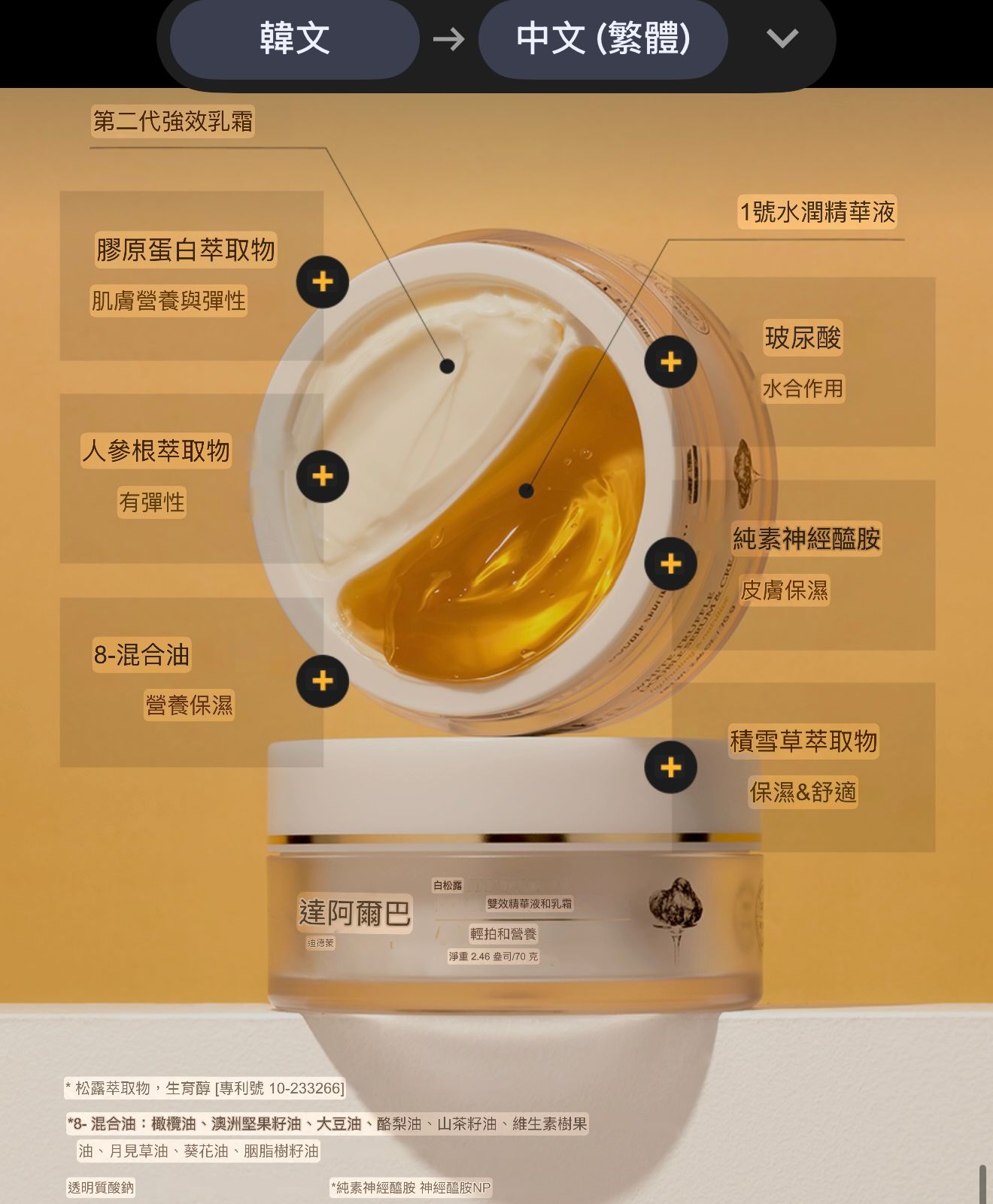 【24小時網站自助下單】2026年2月20日23:00截🌸韓國勁嘢空姐系列🇰🇷四季皆宜 d'Alba White Truffle Double Serum And Cream 白松露雙效精華霜 70g | 預訂約3-4星期