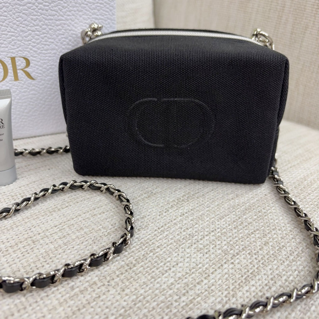 【24小時網站自助下單】供應商現貨❤️‍🔥❤️‍🔥數量只有2️⃣0️⃣套🌸🌟🌟Dior Beauty黑色帆布化妝袋套裝 | 預訂約2-3星期