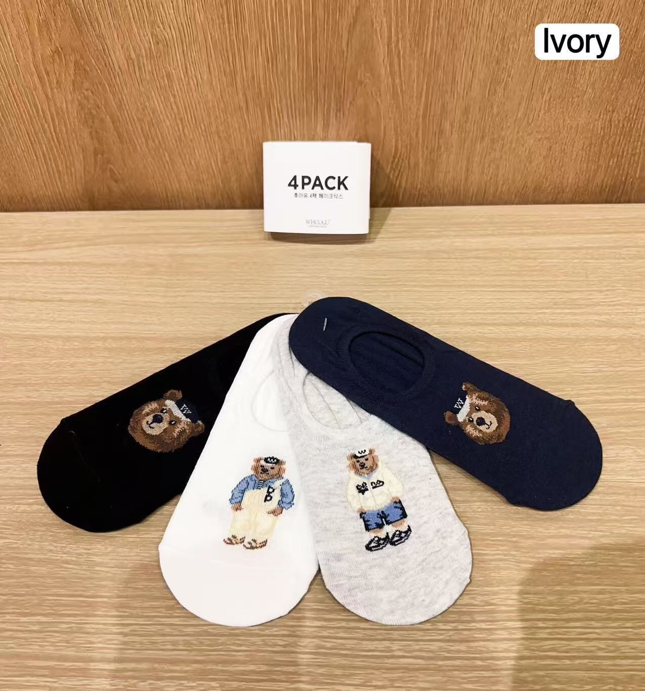 2026年1月30日截🌸WHO.A.U 平靚正推介👍🏻 小熊Steve Socks Set | 預訂約3-4星期