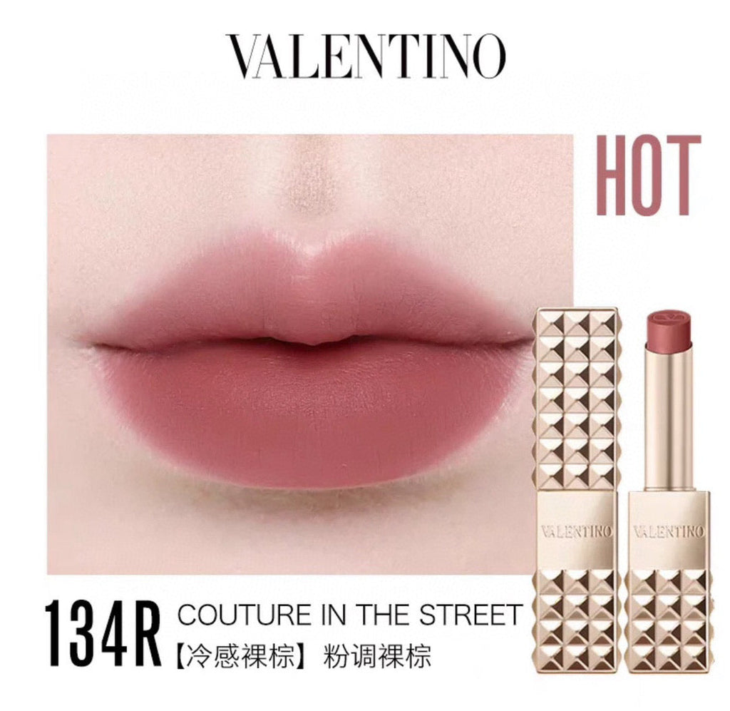 【24小時網站自助下單】供應商現貨🌸【專櫃】Valentino華倫天奴鉚釘唇膏2.3g （# 134R） | 預訂 逢星期一，三返倉執貨 其後約3-5個工作天寄出 娉婷貿易公司 Exquisite Beauty Trading Company