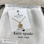 【24小時網站自助下單】🌸白色情人節精選🌟🌟Kate Spade花花閃鑽頸鏈 | 預訂約2星期