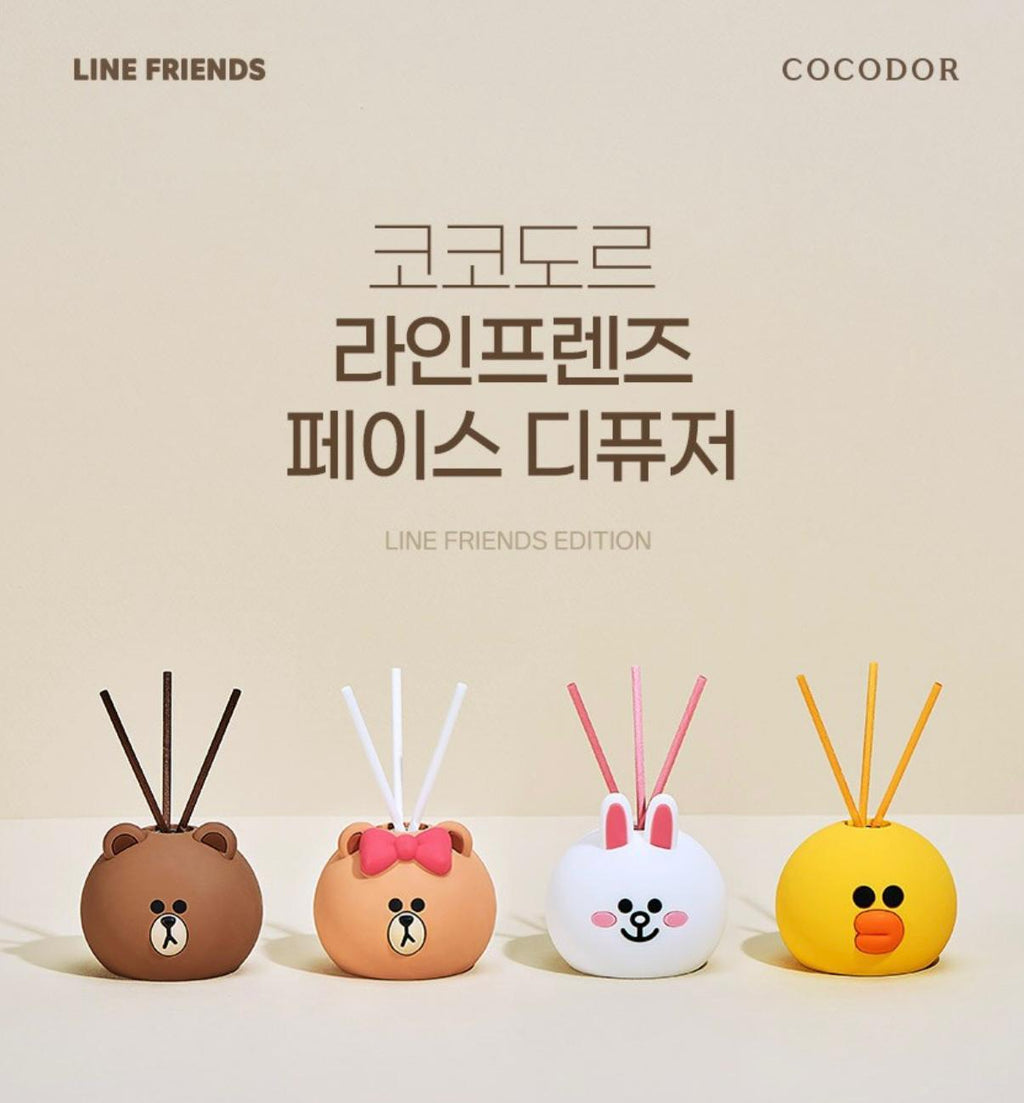 20/10截🌸韓國限量商品✨
🇰🇷Cocodor x Line Friends 大頭擴香器 50ml | 預訂約3-4星期
（自行備註款式）