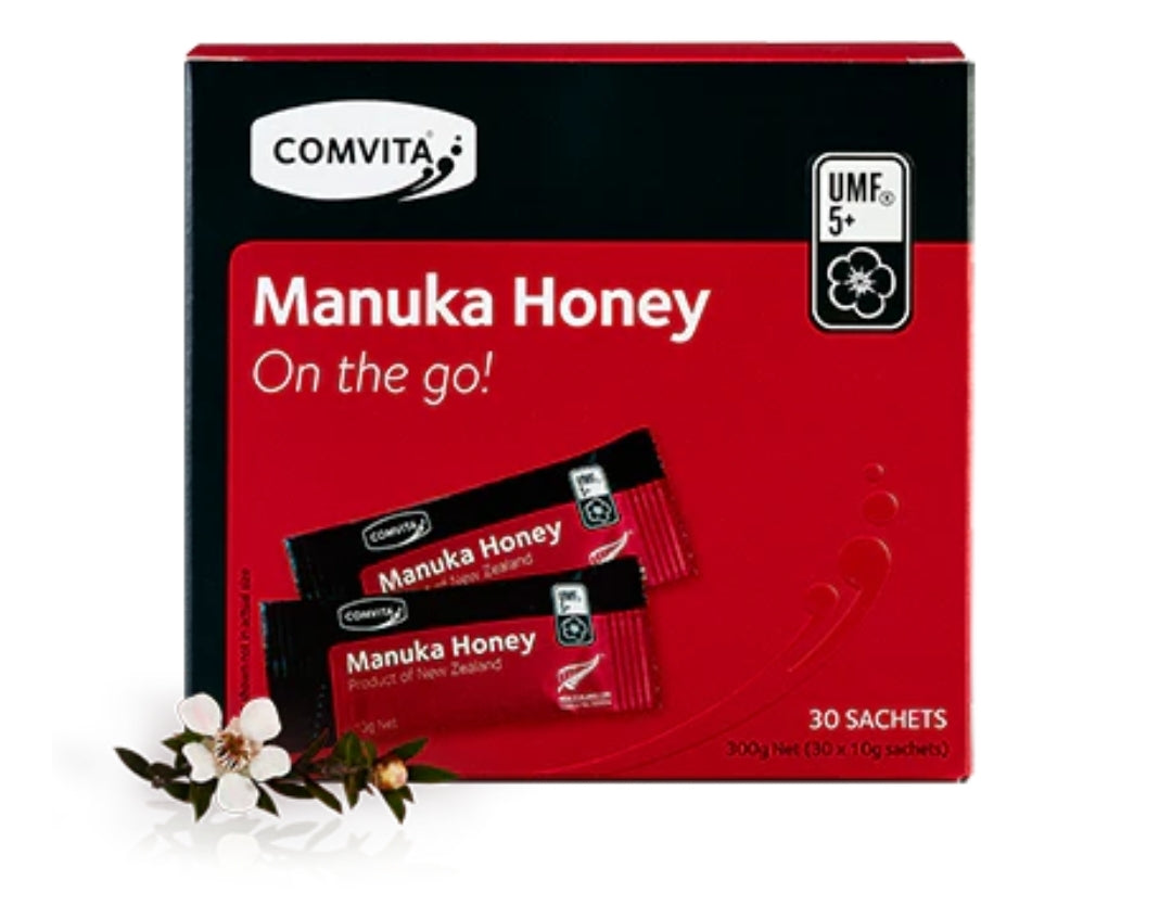 供應商現貨🌸紐西蘭 康維他 Comvita UMF5+麥蘆卡蜂蜜便攜裝 30包/盒 | 預訂 逢星期一、三返倉執貨 其後約3-5個工作天寄出