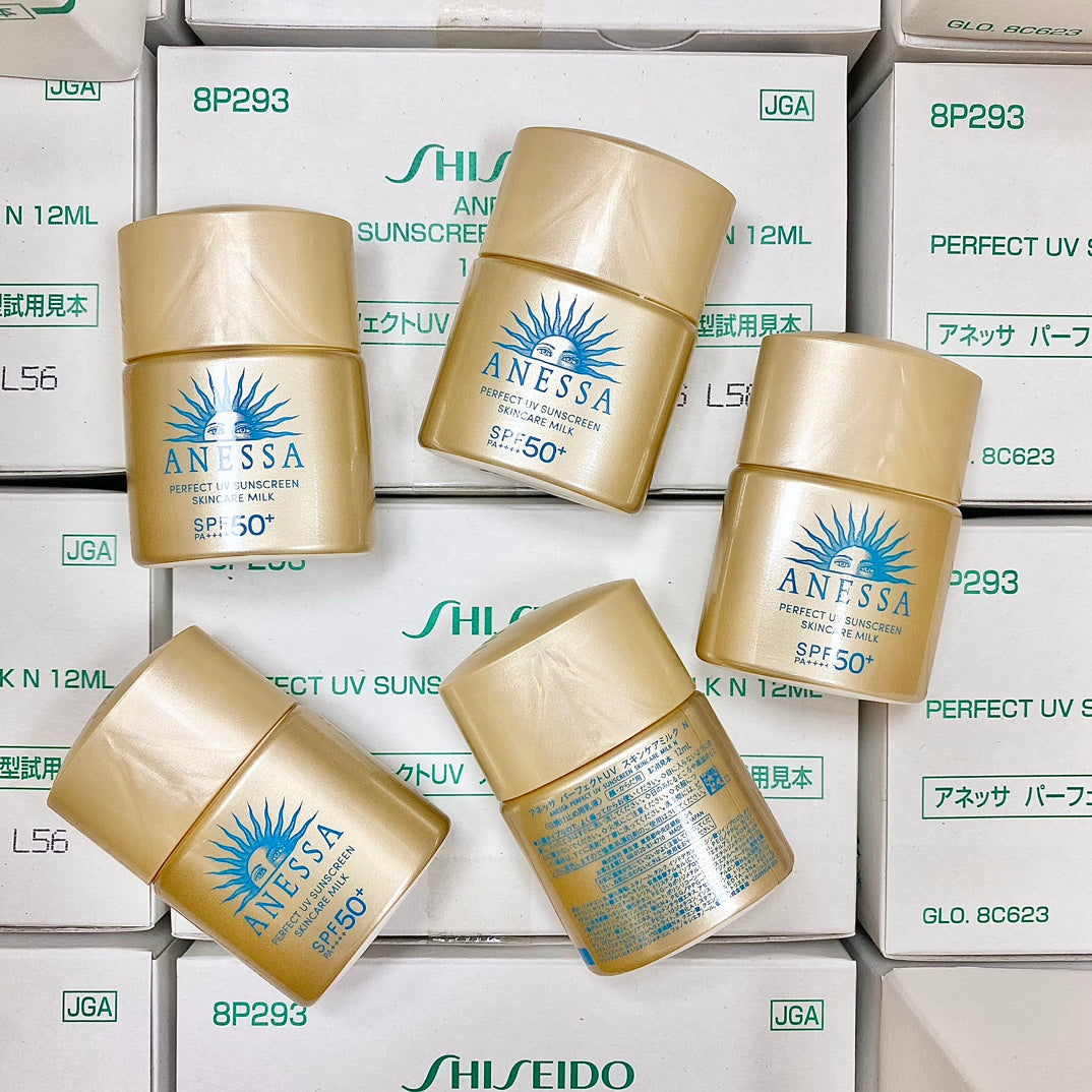 供應商現貨🌸Shiseido Anessa Perfect UV Sunscreen Skincare Milk SPF50+PA++++ (New Paper Box Version) 資生堂安耐曬小金瓶新版防曬12ml | 預訂 逢星期一，三返倉執貨 其後約3-5個工作天寄出