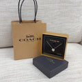 🌸🌟🌟COACH Open Circle Stone Strand Necklace 外圈Coach Logo閃鑽頸鏈(銀色) | 預訂約1-2星期 娉婷貿易公司 Exquisite Beauty Trading Company