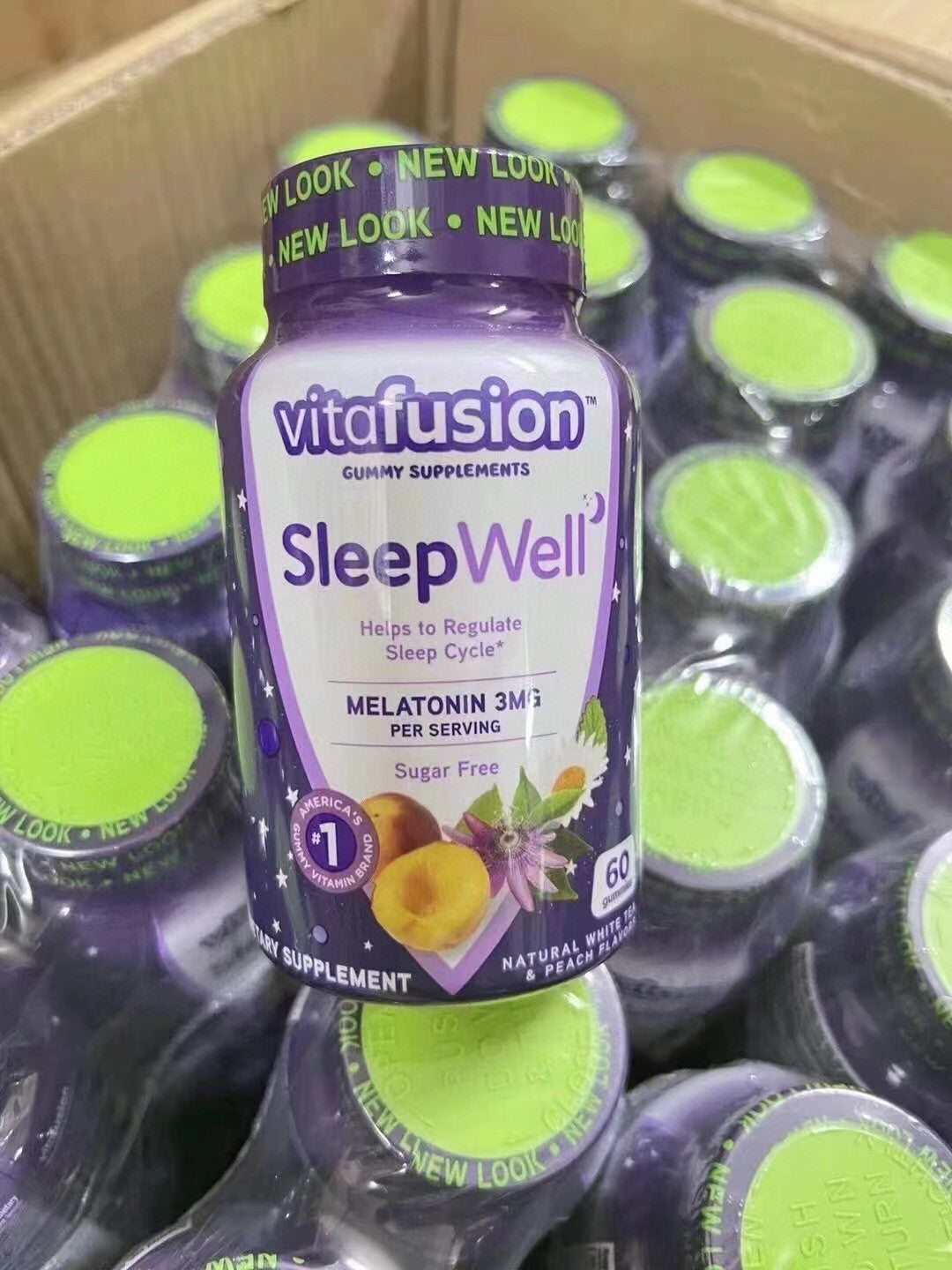 10/3截💫美國製 🇺🇸 Vitafusion SleepWell 褪黑素片睡眠咀嚼軟糖 (1樽60粒) | 預訂約1-2星期