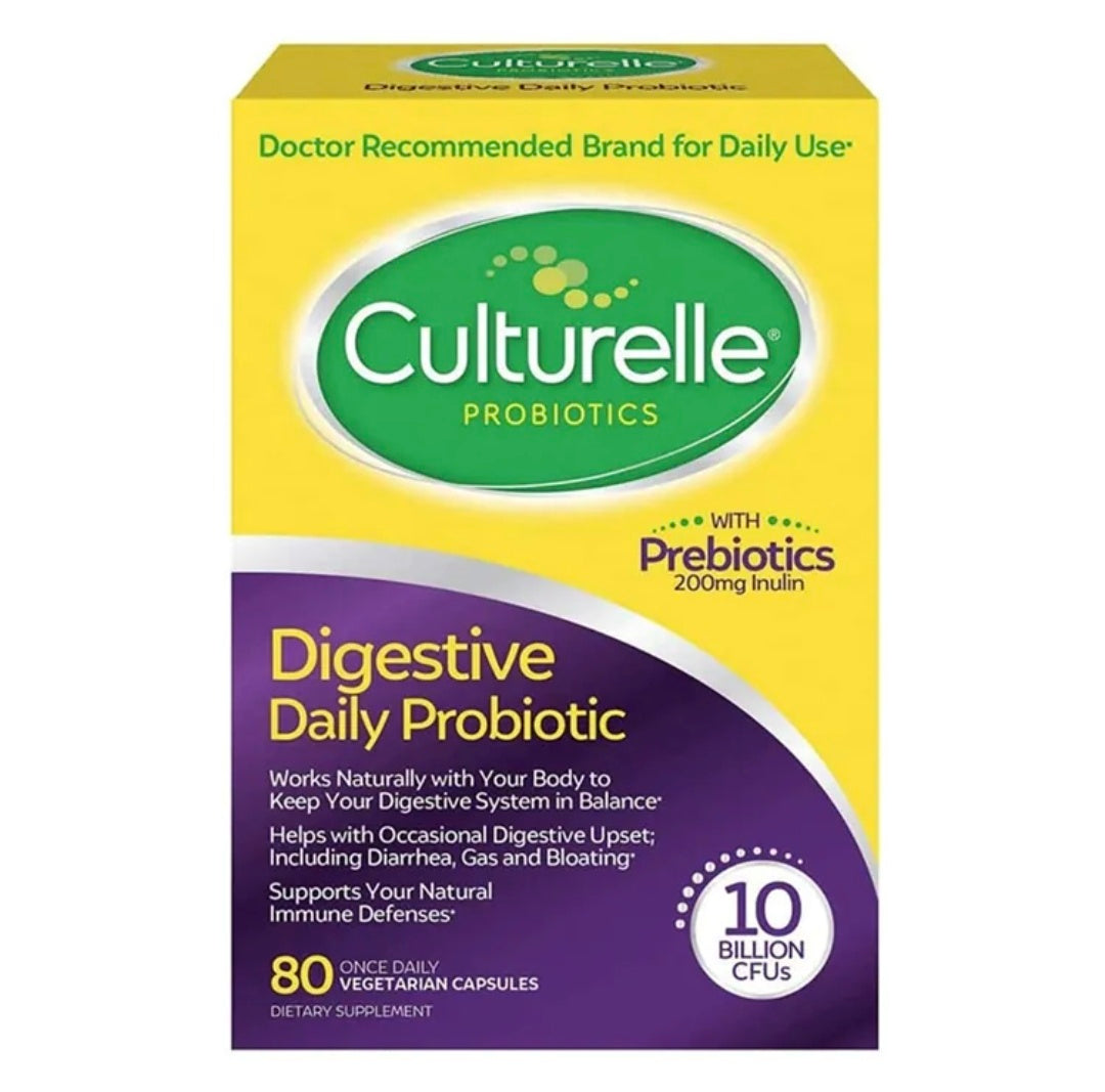 供應商現貨🌸🆕美國Culturelle 康萃樂成人益生菌+益生元100億，80粒膠囊 | 預訂 逢星期一，三返倉執貨 其後約3-5個工作天寄出 娉婷貿易公司 Exquisite Beauty Trading Company