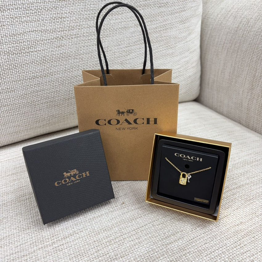 供應商少量現貨 售完即止🌸新款Coach金色鎖 頸鏈 | 預訂 逢星期一，三返倉執貨 其後約3-5個工作天寄出