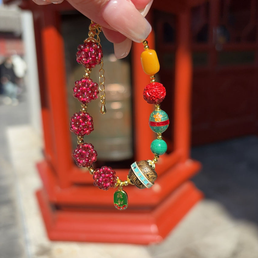 🌸❤️🔥雍和宮快閃❤️🔥石榴石招財轉運旺運手串（包開光） | 預訂 請先查詢貨期