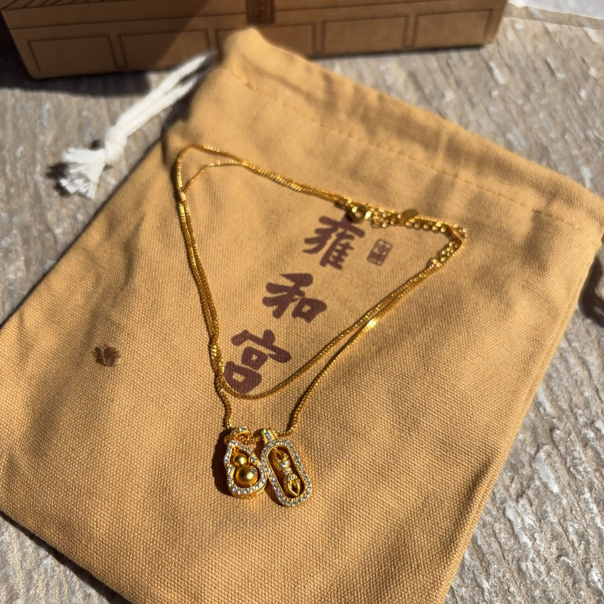 🌸❤️🔥雍和宮快閃❤️🔥雍和宮福祿雙全頸鏈（包開光） | 預訂 請先查詢貨期