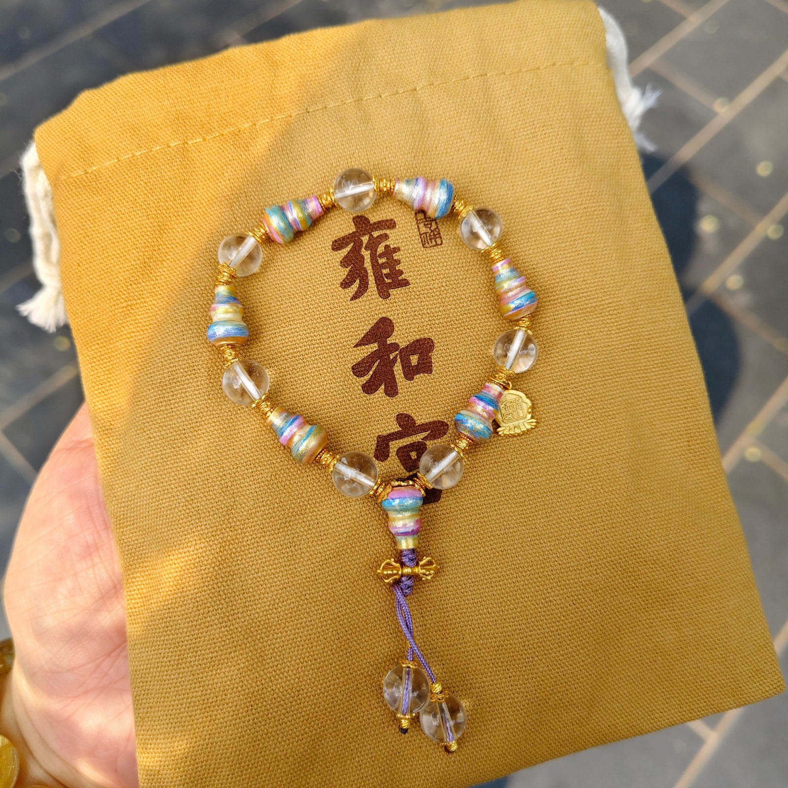 🌸❤️🔥雍和宮快閃❤️🔥雍和宮白水晶福祿手串（包開光）| 預訂 請先查詢貨期