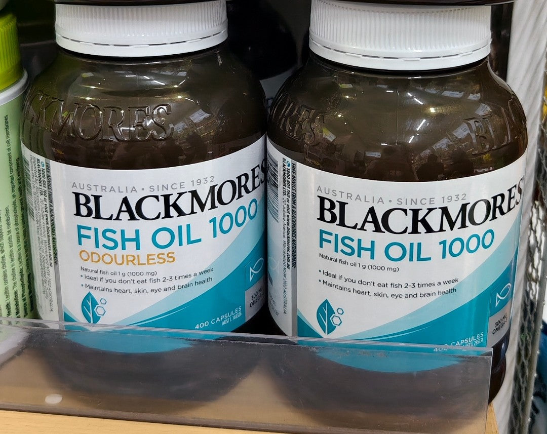 供應商現貨🌸BLACKMORES無腥味魚油1000 400粒/Blackmores 深海原味魚油1000毫克 400粒裝 | 預訂 逢星期一，三返倉執貨 其後約3-5個工作天寄出