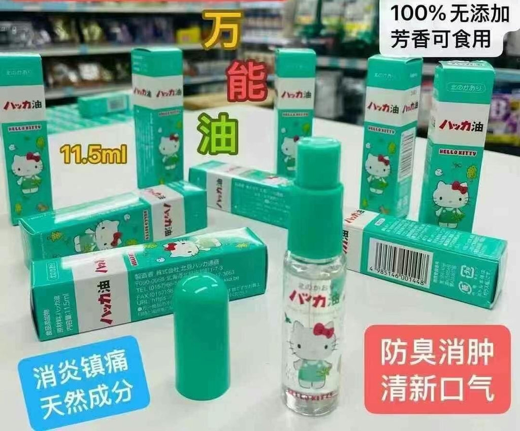 供應商現貨🌸❤️🔥爆單品❤️🔥🇯🇵日本製北見*三麗鷗卡通人物聯名薄荷油噴霧11.5ml| 預訂 逢星期一，三返倉執貨 其後約3-5個工作天寄出
