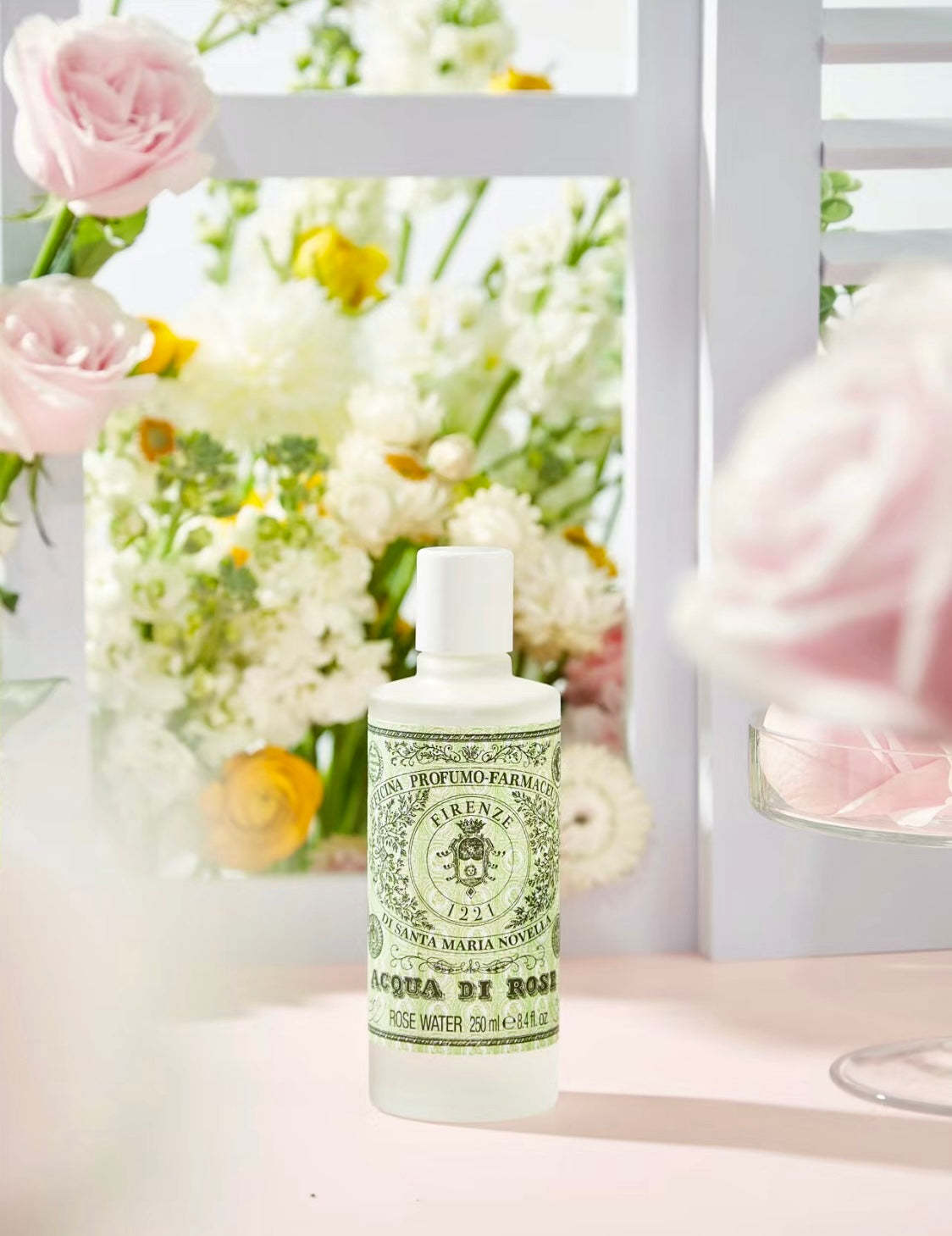 供應商現貨🌸免稅正品 ❤️🔥特價快閃❤️🔥SANTA MARIA NOVELLA ACQUA DI FIOR D'ARANCIO ROSE WATER 意大利當代皇室御用品牌:聖塔瑪利亞諾維拉修道院-玫瑰保濕亮白水250ml | 預訂 逢星期一，三返倉執貨 其後約3-5個工作天寄出