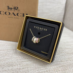 【24小時網站自助下單】🌸🌟🌟Coach最新款三環頸鏈(粉紅色併白色) | 預訂約1-2星期 娉婷貿易公司 Exquisite Beauty Trading Company