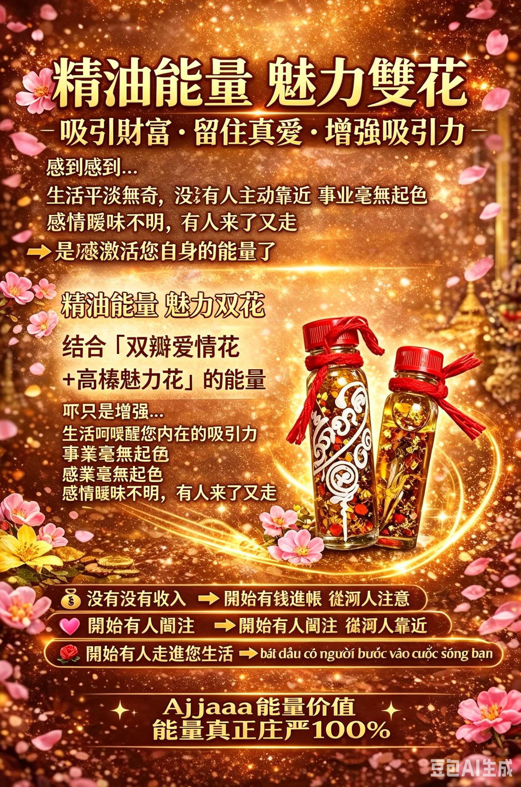 【24小時網站自助下單】如現貨賣曬，每個月會有一團泰國貨到🌸🔥雙花魅惑能量精油｜翻轉人緣、財運、桃花的強效好物🔥 | 預訂約1-2星期