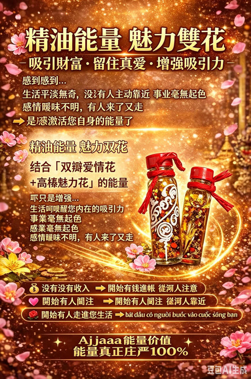 【24小時網站自助下單】如現貨賣曬，每個月會有一團泰國貨到🌸🔥雙花魅惑能量精油｜翻轉人緣、財運、桃花的強效好物🔥 | 預訂約1-2星期 娉婷貿易公司 Exquisite Beauty Trading Company