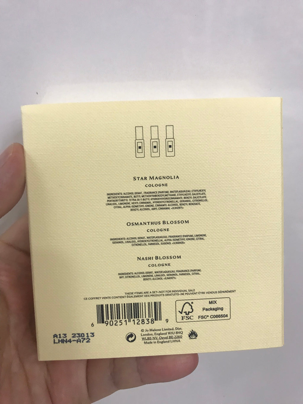 【24小時網站自助下單】供應商現貨🌸免稅正品 Jo Malone 祖馬龍旅行香水三件套/套裝 (桂花+梨花+星玉蘭)9ml*3 | 預訂 逢星期一，三返倉執貨 其後約3-5個工作天寄出 娉婷貿易公司 Exquisite Beauty Trading Company