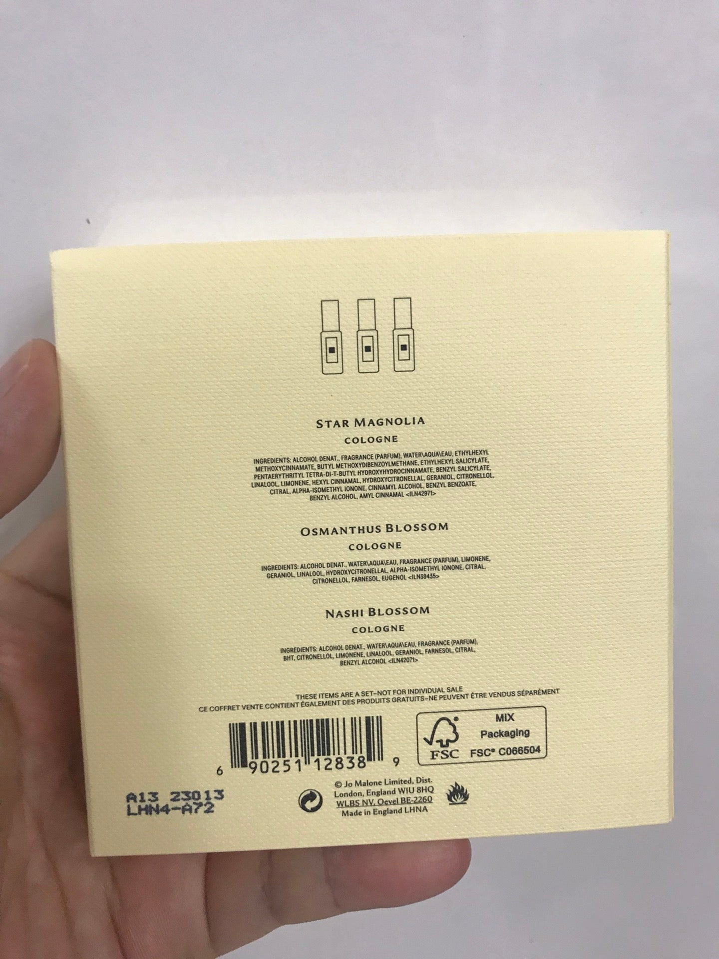 【24小時網站自助下單】供應商現貨🌸免稅正品 Jo Malone 祖馬龍旅行香水三件套/套裝 (桂花+梨花+星玉蘭)9ml*3 | 預訂 逢星期一，三返倉執貨 其後約3-5個工作天寄出 娉婷貿易公司 Exquisite Beauty Trading Company